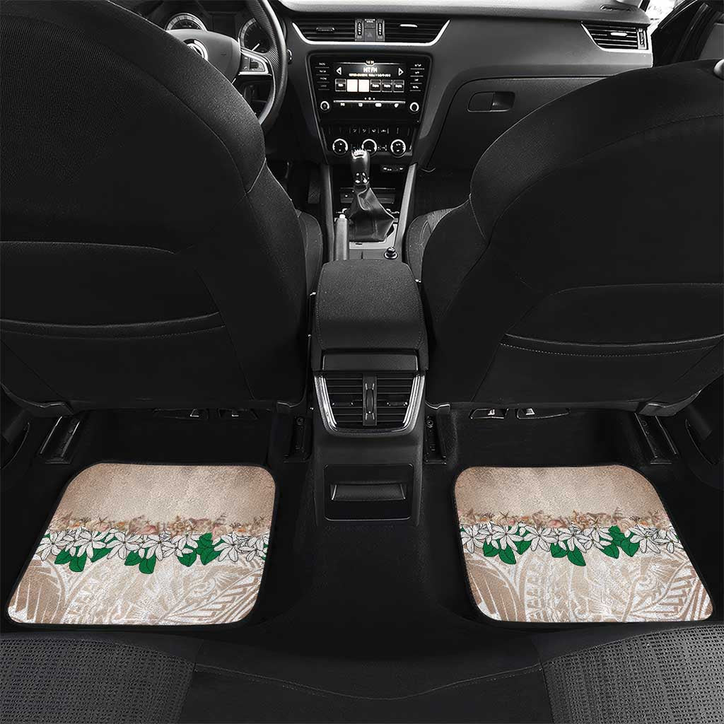 Cook Islands Tiare Maori With Conch Shell Car Mats 2025 Pasifika Polynesian Tattoo
