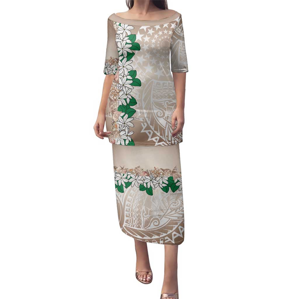 Cook Islands Tiare Maori With Conch Shell Family Matching Puletasi and Hawaiian Shirt 2025 Pasifika Polynesian Tattoo