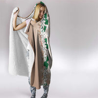 Cook Islands Tiare Maori With Conch Shell Hooded Blanket 2025 Pasifika Polynesian Tattoo