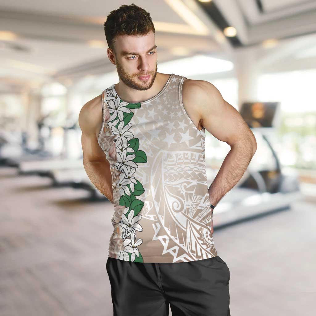 Cook Islands Tiare Maori With Conch Shell Men Tank Top 2025 Pasifika Polynesian Tattoo