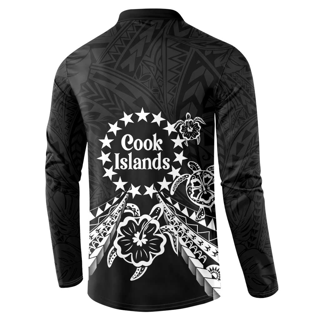 Kia Orana Cook Islands Button Sweatshirt 2025 Pasifika Polynesian Turtle Black Color