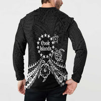Kia Orana Cook Islands Button Sweatshirt 2025 Pasifika Polynesian Turtle Black Color