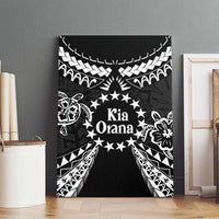 Kia Orana Cook Islands Canvas Wall Art 2025 Pasifika Polynesian Turtle Black Color