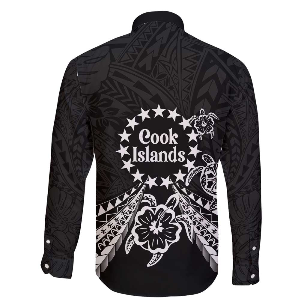 Kia Orana Cook Islands Family Matching Off Shoulder Short Dress and Hawaiian Shirt 2025 Pasifika Polynesian Turtle Black Color