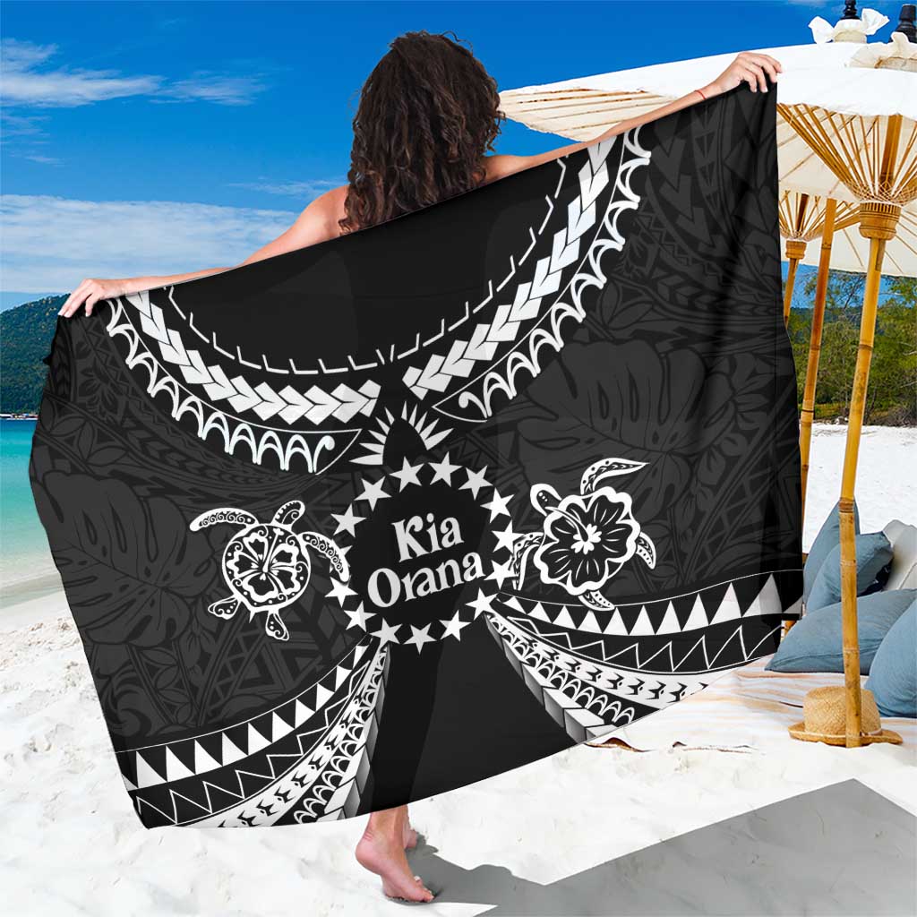 Kia Orana Cook Islands Sarong 2025 Pasifika Polynesian Turtle Black Color