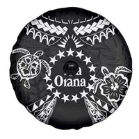 Kia Orana Cook Islands Spare Tire Cover 2025 Pasifika Polynesian Turtle Black Color