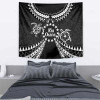 Kia Orana Cook Islands Tapestry 2025 Pasifika Polynesian Turtle Black Color LT14 - Polynesian Pride