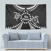 Kia Orana Cook Islands Tapestry 2025 Pasifika Polynesian Turtle Black Color LT14 - Polynesian Pride