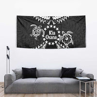 Kia Orana Cook Islands Tapestry 2025 Pasifika Polynesian Turtle Black Color LT14 - Polynesian Pride