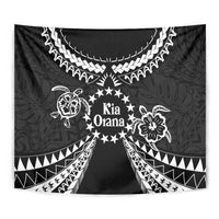 Kia Orana Cook Islands Tapestry 2025 Pasifika Polynesian Turtle Black Color LT14 - Polynesian Pride