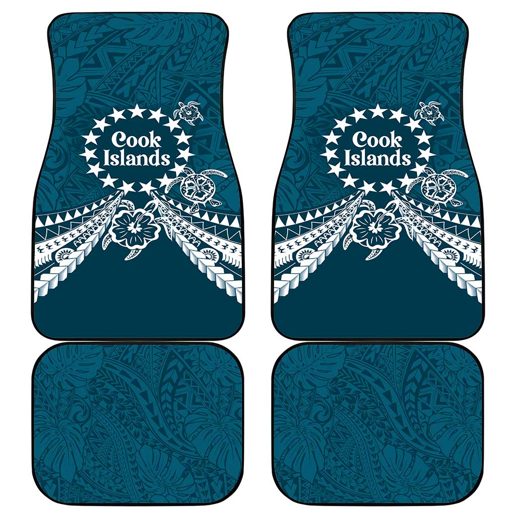 Kia Orana Cook Islands Car Mats Polynesian Turtle Crowberry Blue Color