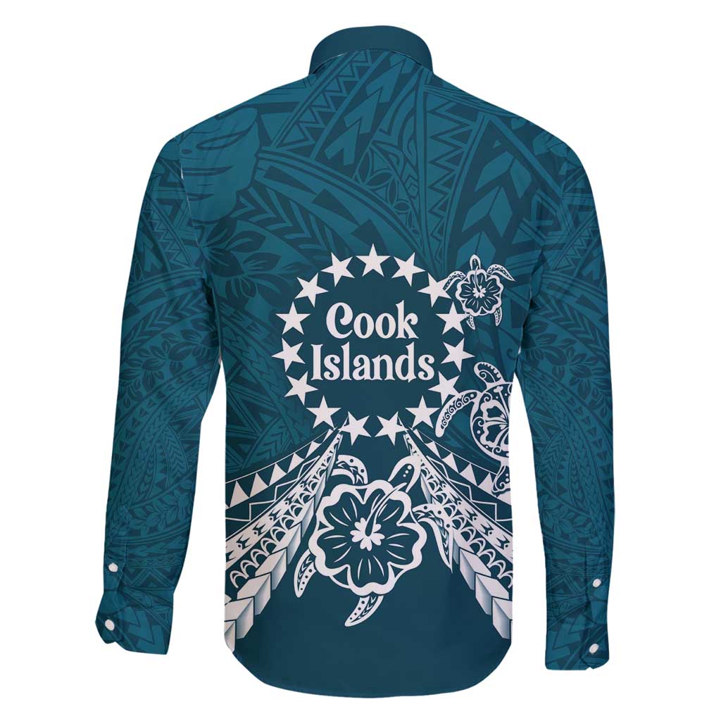 Kia Orana Cook Islands Family Matching Tank Maxi Dress and Hawaiian Shirt Polynesian Turtle Crowberry Blue Color