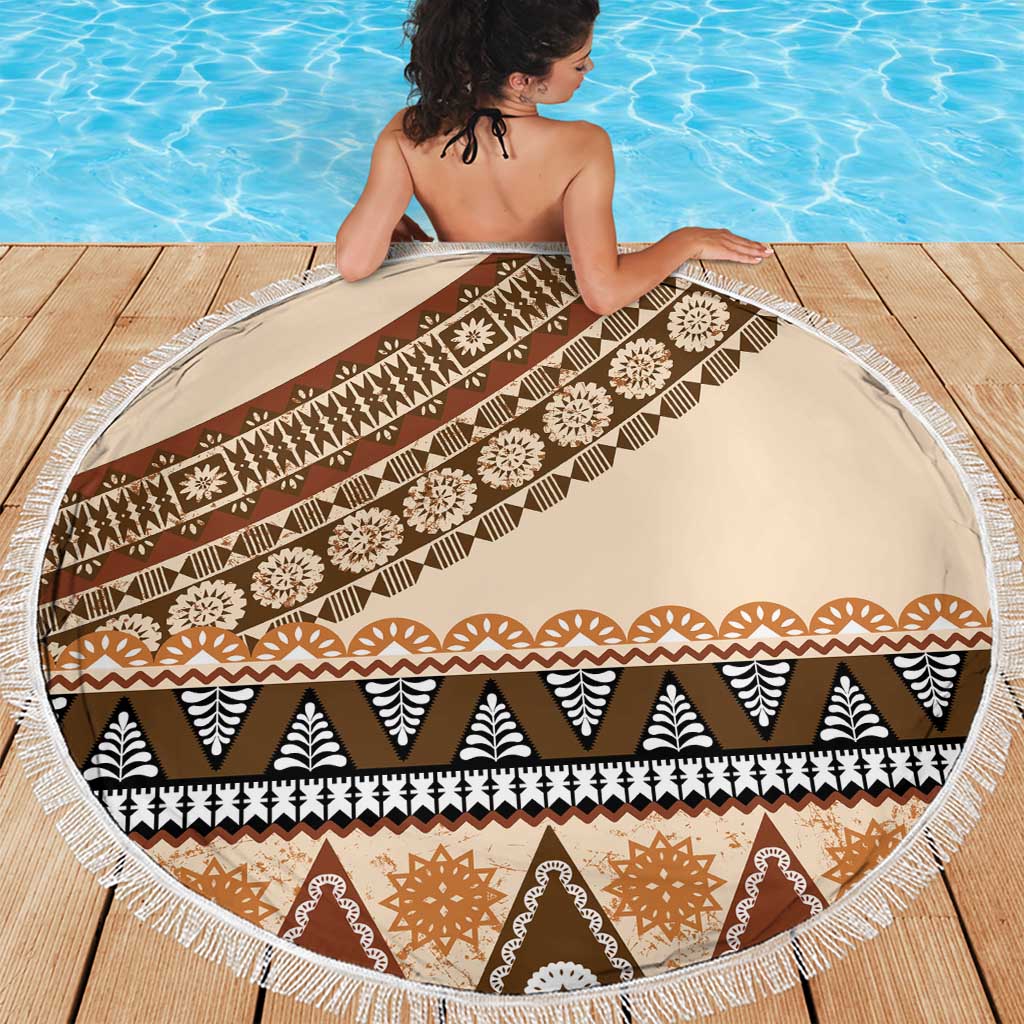 Bula Fiji Beach Blanket 2025 Pasifika Traditional Fijian Masi LT14 - Polynesian Pride