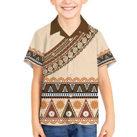 Bula Fiji Family Matching Puletasi and Hawaiian Shirt 2025 Pasifika Traditional Fijian Masi