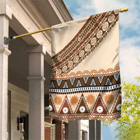 Bula Fiji Garden Flag 2025 Pasifika Traditional Fijian Masi LT14 House Flag Beige - Polynesian Pride