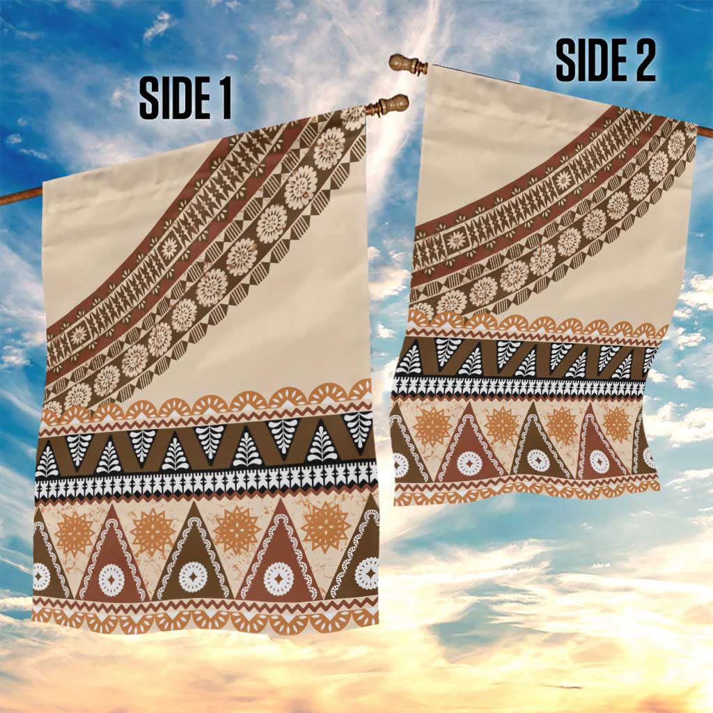 Bula Fiji Garden Flag 2025 Pasifika Traditional Fijian Masi LT14 - Polynesian Pride