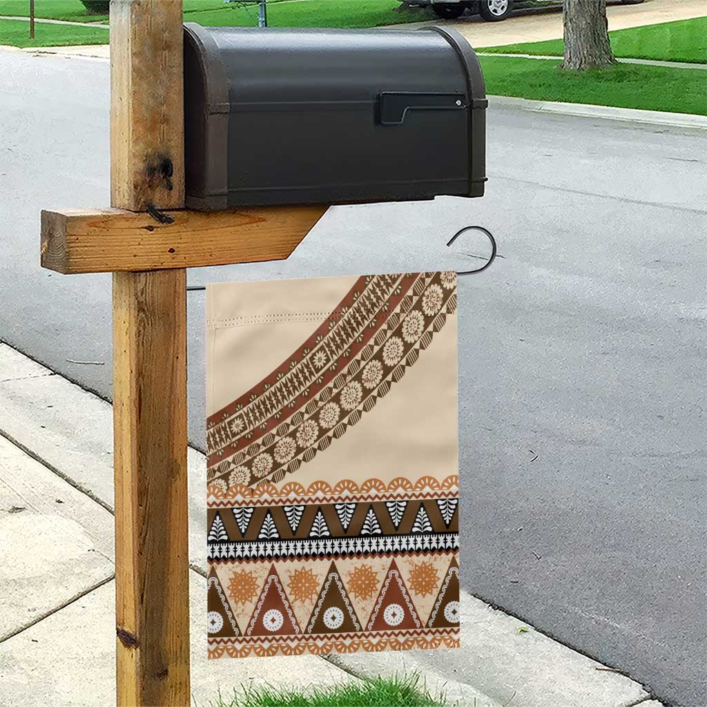 Bula Fiji Garden Flag 2025 Pasifika Traditional Fijian Masi LT14 - Polynesian Pride