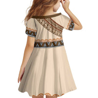 Bula Fiji Kid Short Sleeve Dress 2025 Pasifika Traditional Fijian Masi