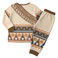 Bula Fiji Christmas Pajama Set 2025 Pasifika Traditional Fijian Masi - Polynesian Pride