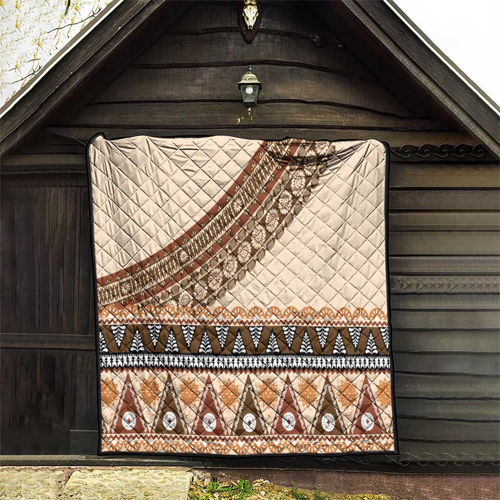 Bula Fiji Quilt 2025 Pasifika Traditional Fijian Masi LT14 - Polynesian Pride