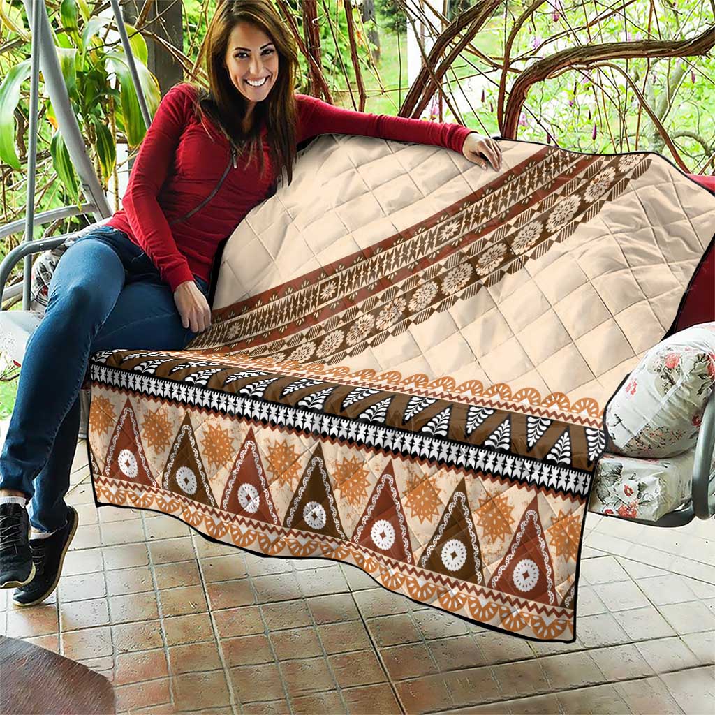 Bula Fiji Quilt 2025 Pasifika Traditional Fijian Masi LT14 - Polynesian Pride