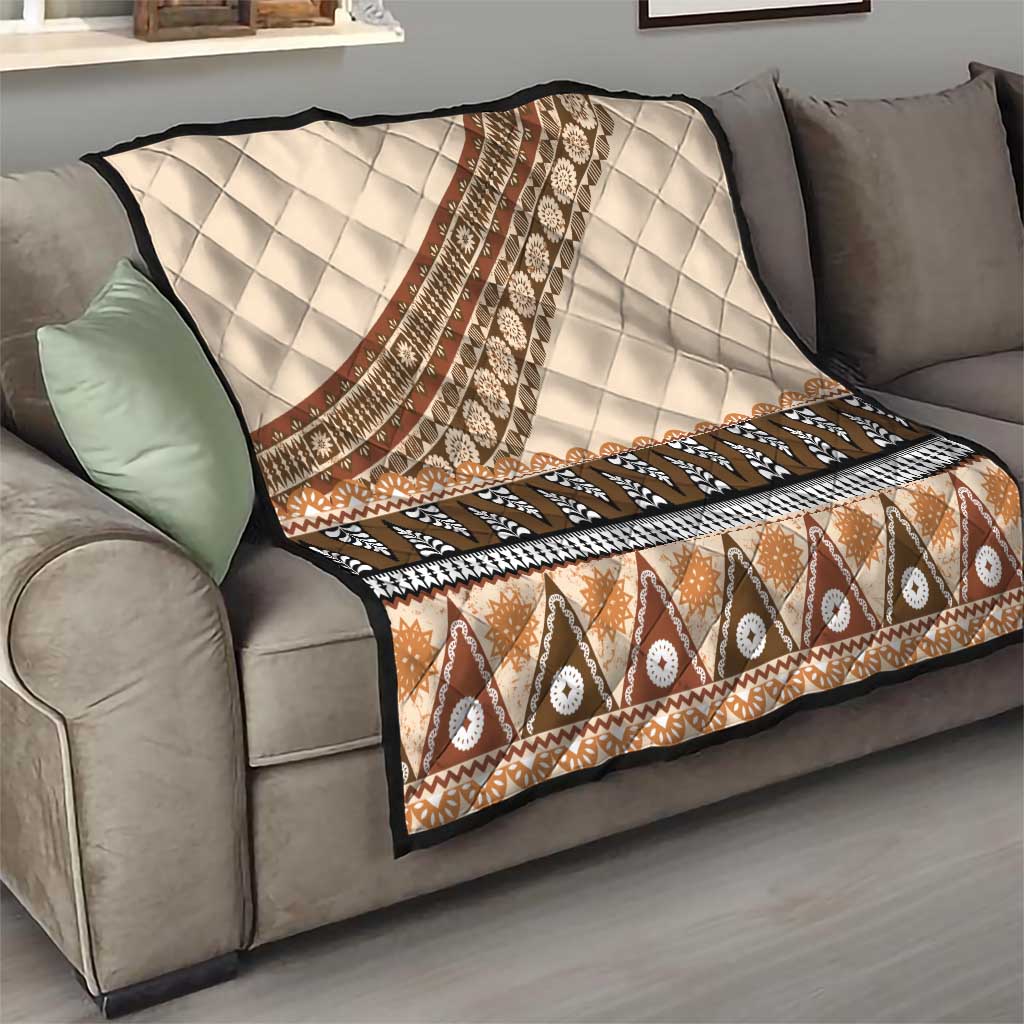 Bula Fiji Quilt 2025 Pasifika Traditional Fijian Masi LT14 - Polynesian Pride