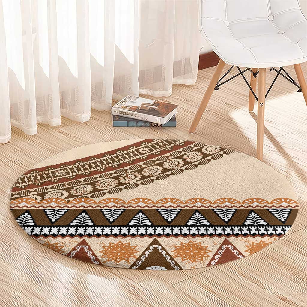 Bula Fiji Round Carpet 2025 Pasifika Traditional Fijian Masi