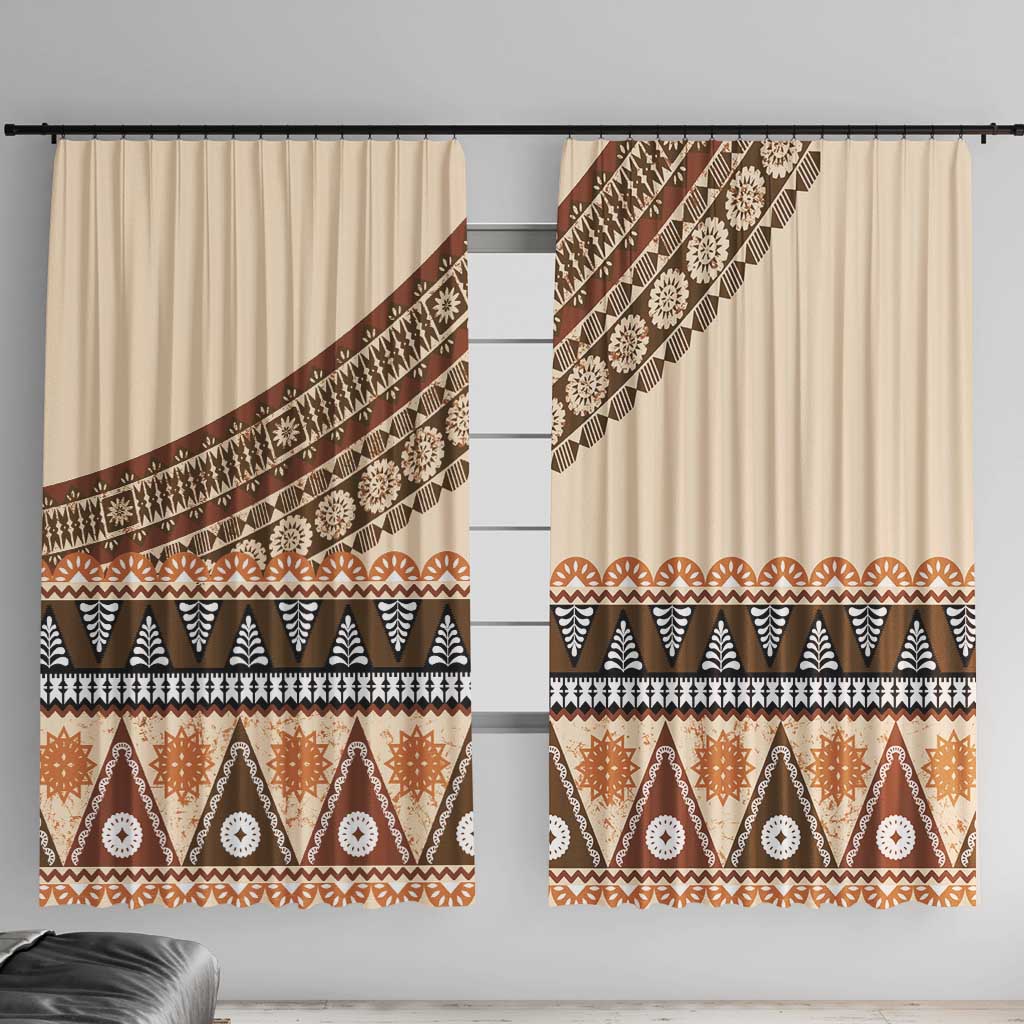 Bula Fiji Window Curtain 2025 Pasifika Traditional Fijian Masi