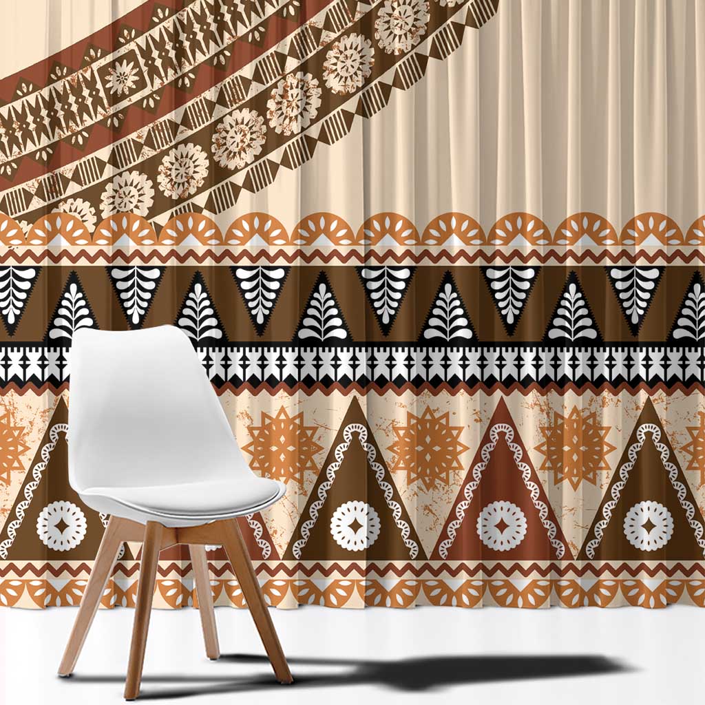 Bula Fiji Window Curtain 2025 Pasifika Traditional Fijian Masi
