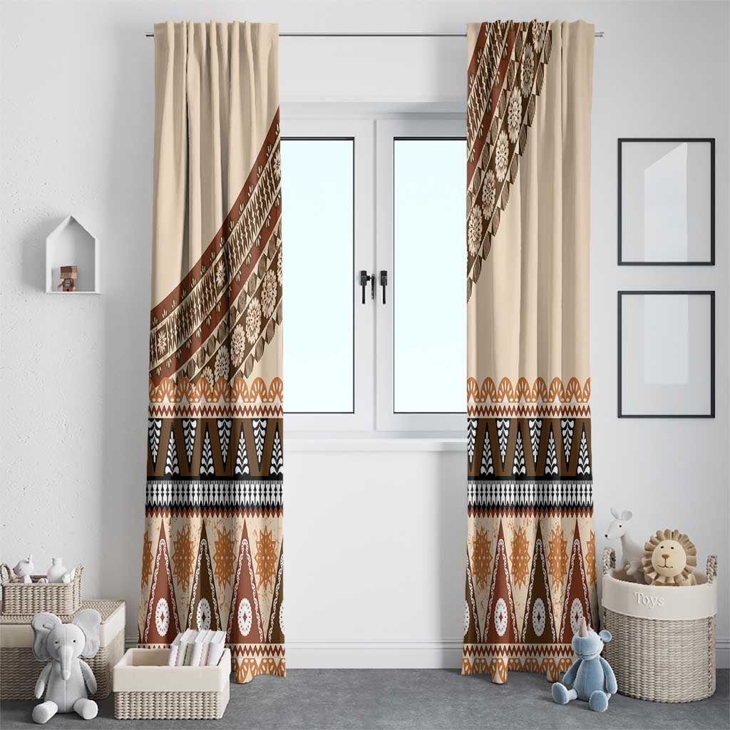 Bula Fiji Window Curtain 2025 Pasifika Traditional Fijian Masi