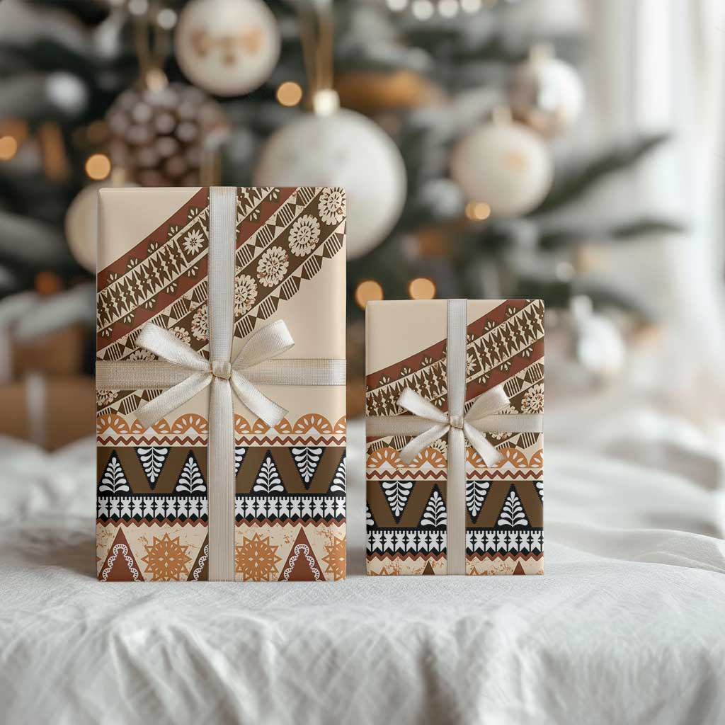 Bula Fiji Wrapping Paper 2025 Pasifika Traditional Fijian Masi - Polynesian Pride