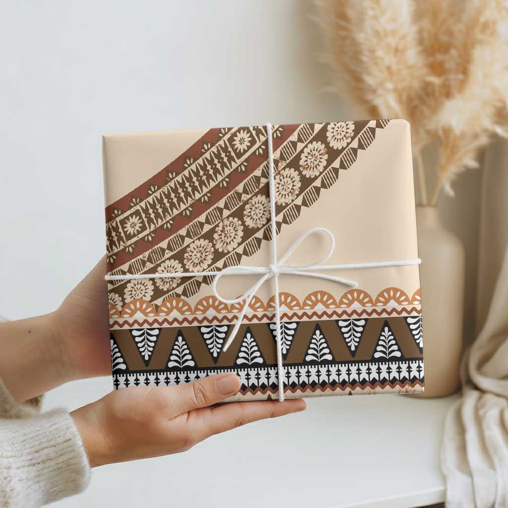 Bula Fiji Wrapping Paper 2025 Pasifika Traditional Fijian Masi - Polynesian Pride