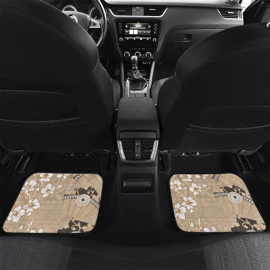 Bula Fiji Iri Buli Car Mats Woven Fan With Fijian Tapa