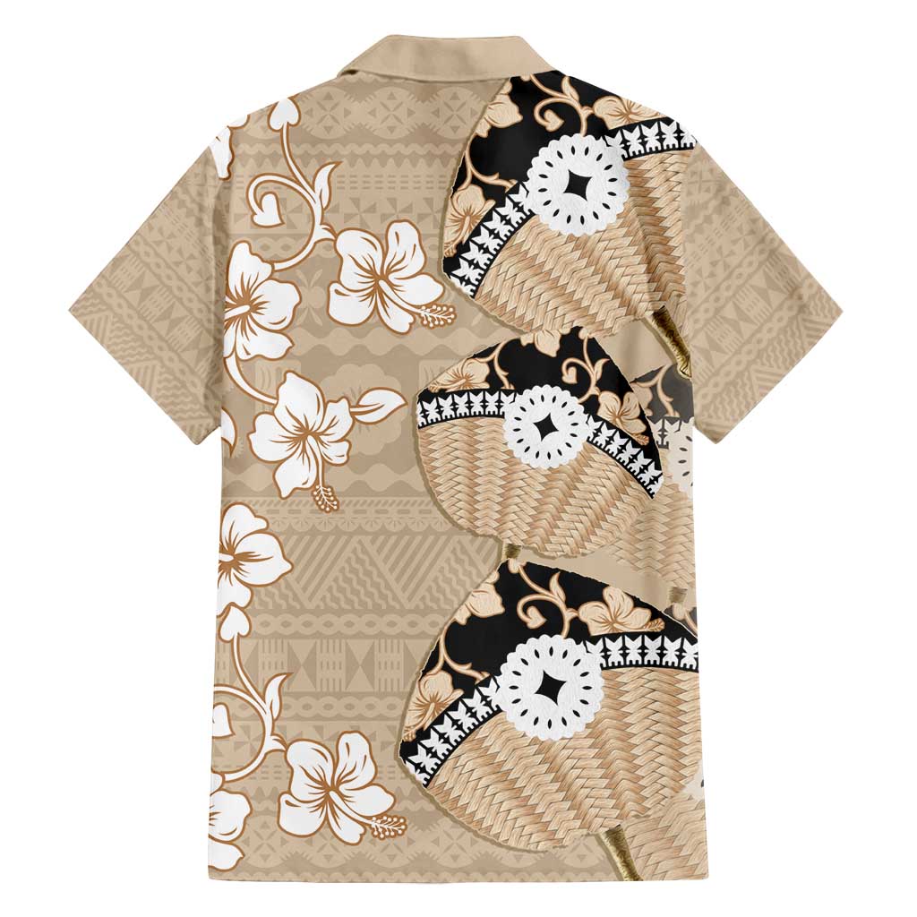 Bula Fiji Iri Buli Family Matching Puletasi and Hawaiian Shirt Woven Fan With Fijian Tapa LT14 - Polynesian Pride