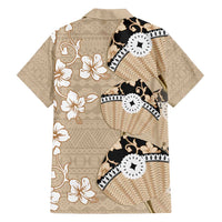 Bula Fiji Iri Buli Family Matching Puletasi and Hawaiian Shirt Woven Fan With Fijian Tapa LT14 - Polynesian Pride