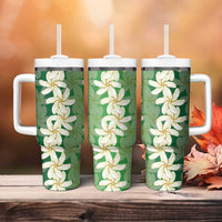 Ia Orana Tahiti Tiare Maori Seamless Style Tumbler With Handle