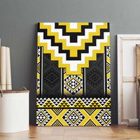 Yellow Taniko Aotearoa Canvas Wall Art Niho Taniwha Mix Poutama