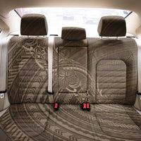 Brown Polynesia Plumeria Tattoo Back Car Seat Cover
