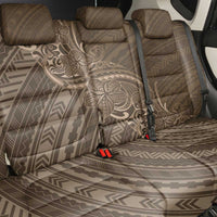 Brown Polynesia Plumeria Tattoo Back Car Seat Cover
