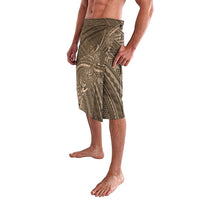 Brown Polynesia Plumeria Tattoo Lavalava