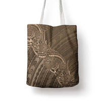 Brown Polynesia Plumeria Tattoo Tote Bag