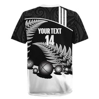 Custom New Zealand Silver Fern Petanque Rugby Jersey Aotearoa Maori Pattern LT14 - Polynesian Pride