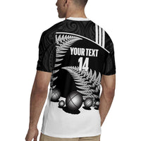 Custom New Zealand Silver Fern Petanque Rugby Jersey Aotearoa Maori Pattern LT14 - Polynesian Pride