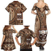 Samoa Siapo Family Matching Summer Maxi Dress and Hawaiian Shirt Happy Independence Day Vintage Vibes