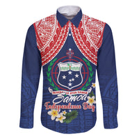 Samoan Independence Day Family Matching Off The Shoulder Long Sleeve Dress and Hawaiian Shirt Manuia Le Tutoatasi O Samoa