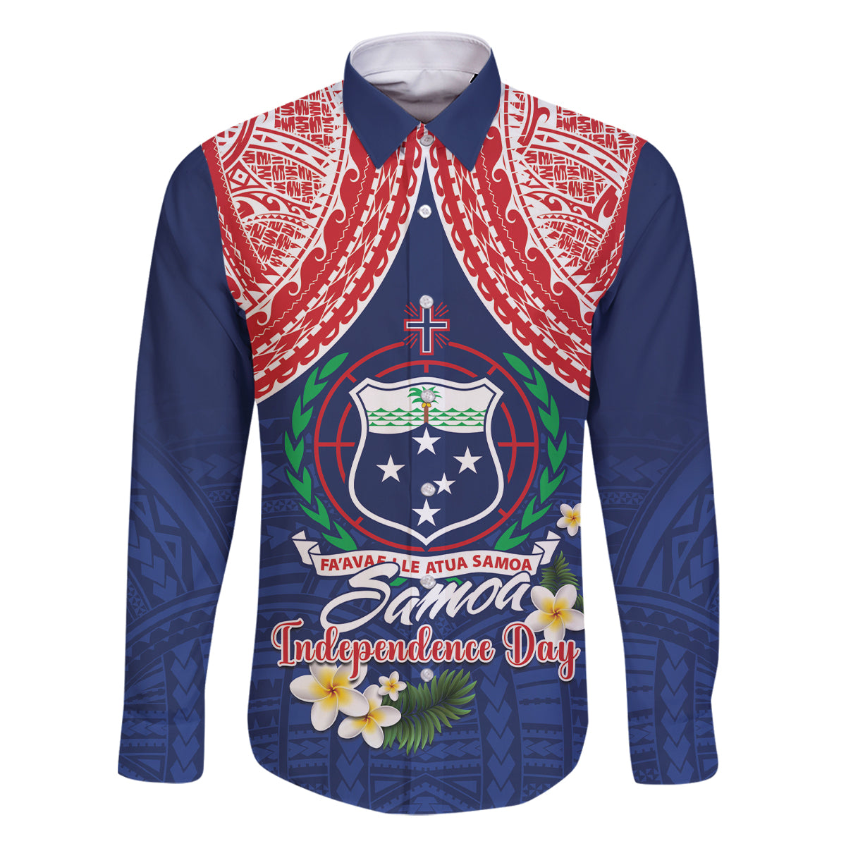 Samoan Independence Day Family Matching Off Shoulder Maxi Dress and Hawaiian Shirt Manuia Le Tutoatasi O Samoa