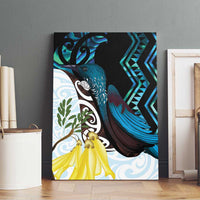 New Zealand Silver Fern Tui Bird Canvas Wall Art Maori Kowhai Paua Shell Taniko Motifs