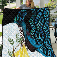 New Zealand Silver Fern Tui Bird Quilt Maori Kowhai Paua Shell Taniko Motifs