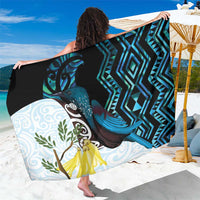 New Zealand Silver Fern Tui Bird Sarong Maori Kowhai Paua Shell Taniko Motifs