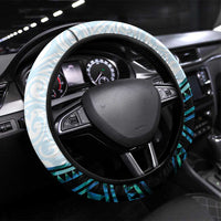 New Zealand Silver Fern Tui Bird Steering Wheel Cover Maori Kowhai Paua Shell Taniko Motifs